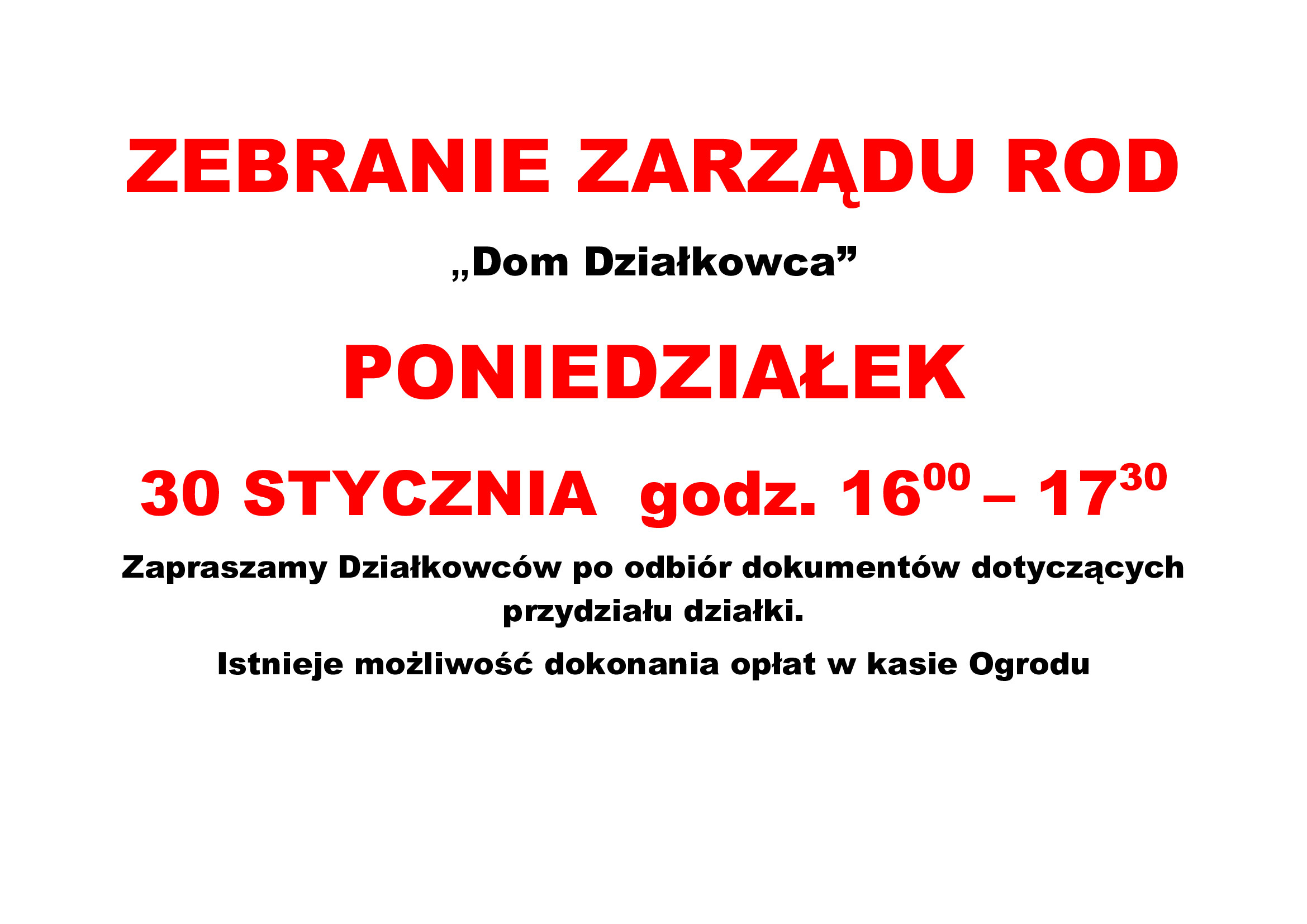 Rod Wyspia Ski Zebranie Zarz Du Rod Stycze